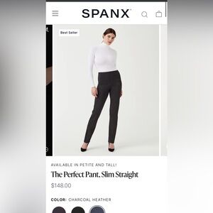 SPANX The perfect pant- slim straight - charcoal heather